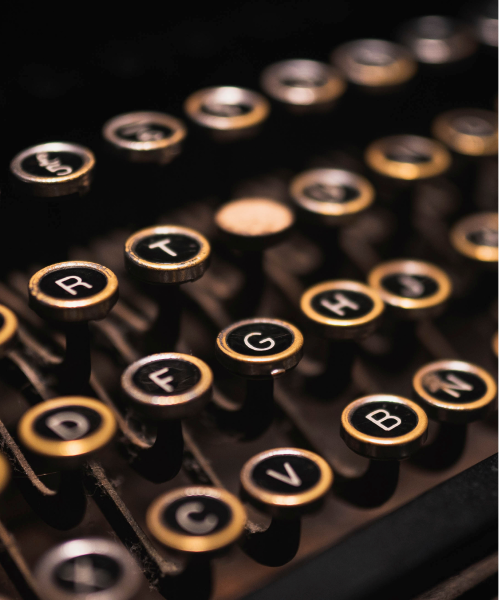 A mechanical typewriter with round keys that are satisfying to press